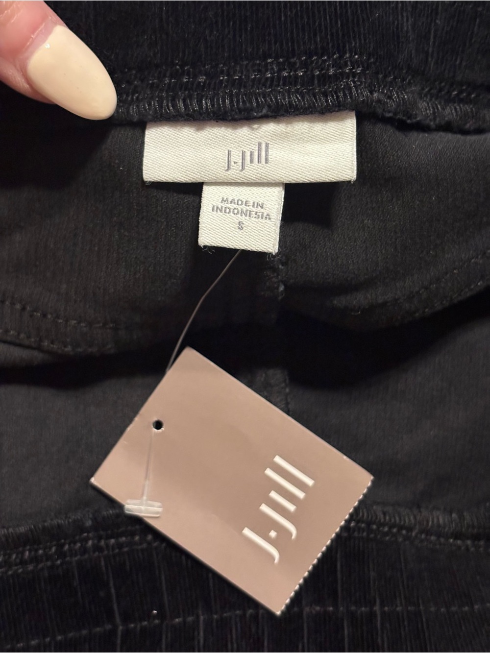 J. Jill black straight pull-on velvet like pants NWT SMALL - Picture 3 of 12